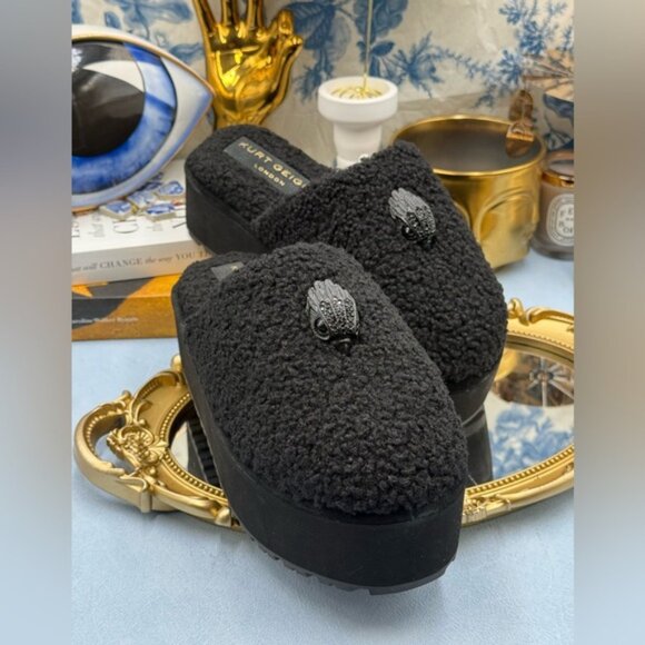 🆕 KURT GEIGER LONDON 🧿 NWOB Kensington Pump Faux-Shearling Slippers, Sz 37 US7 - Picture 5 of 13